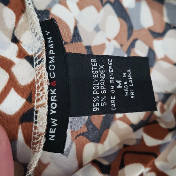 Y2k Retro Bodycon Midi Dress Medium Brown Tan Cowl Neck 3/4 Sleeve Office Career - Picture 11 of 12